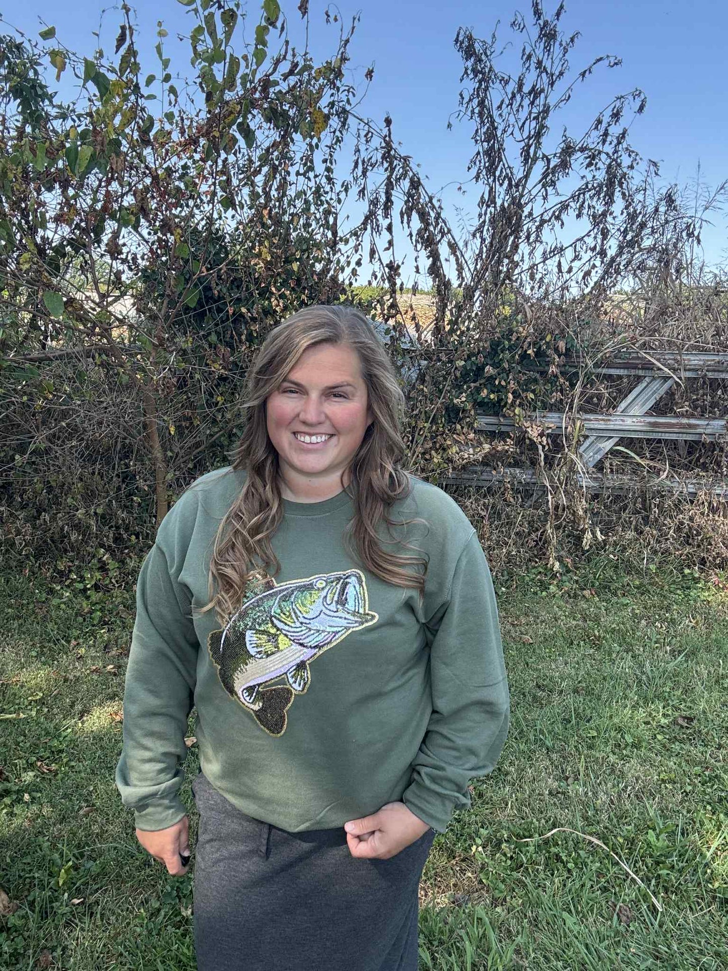 Sparkly Bass Crewneck- Made To Order 2 week turn around time