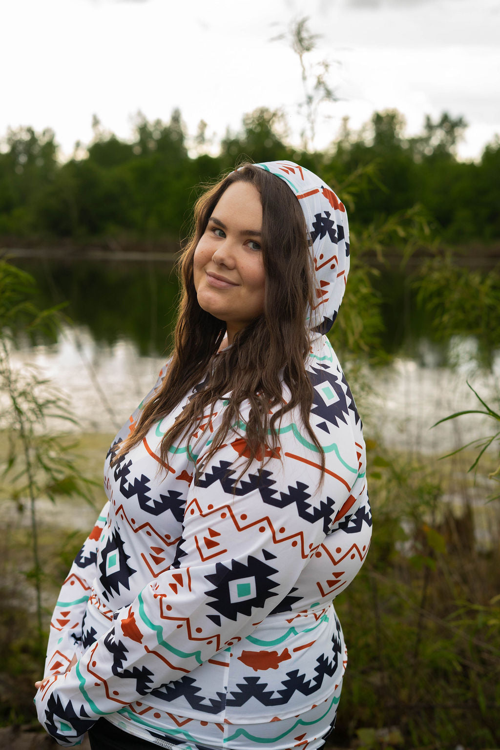 Aztec Hooded Fishing Shirt