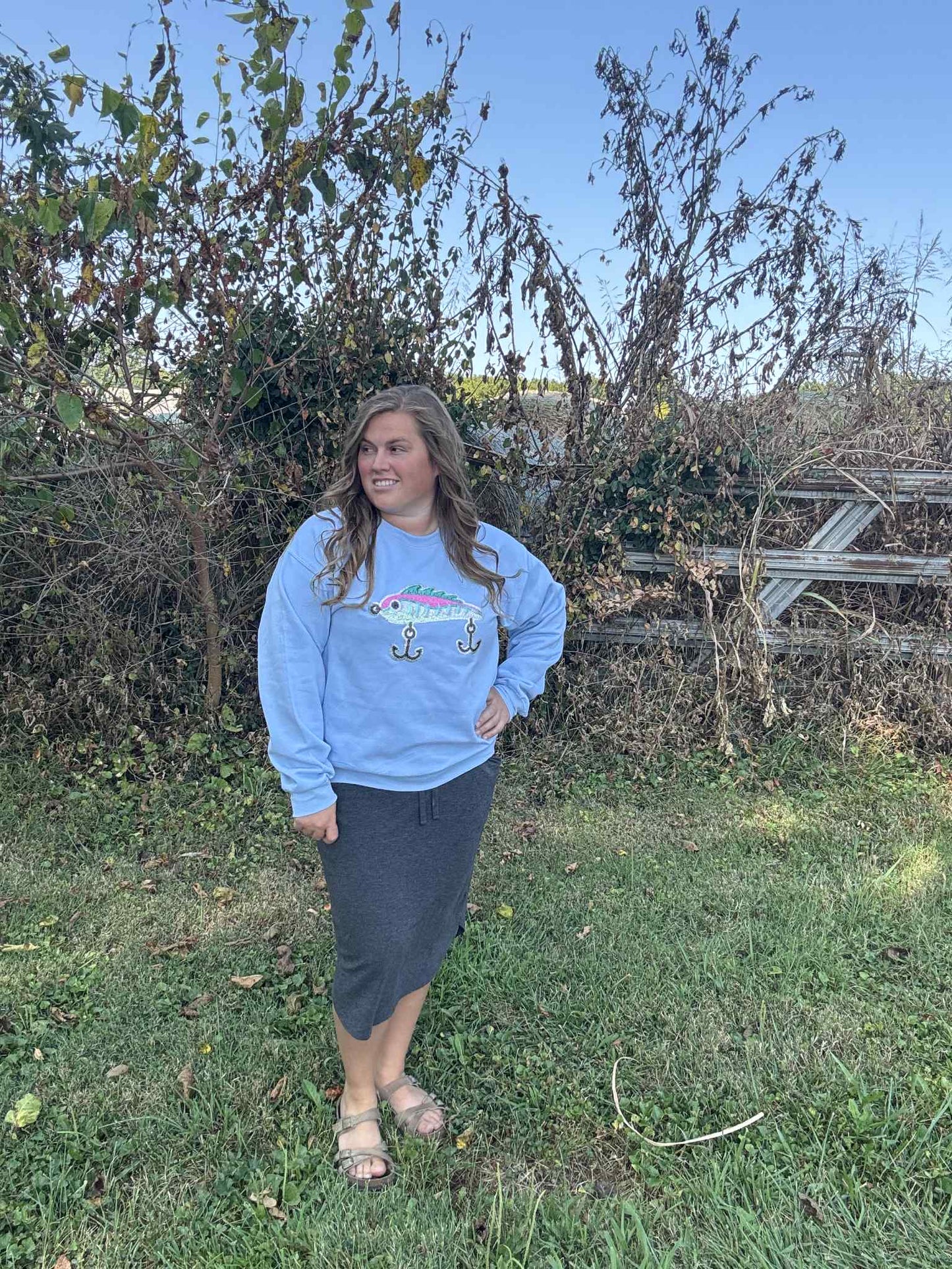 Sparkly Lure Crewneck- Made To Order 2 week turn around time