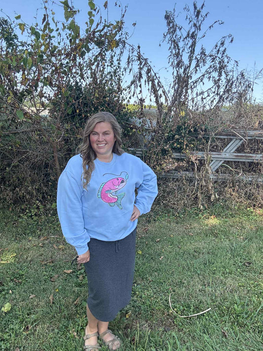 Sparkly Fish Crewneck- Made To Order 2 week turn around time